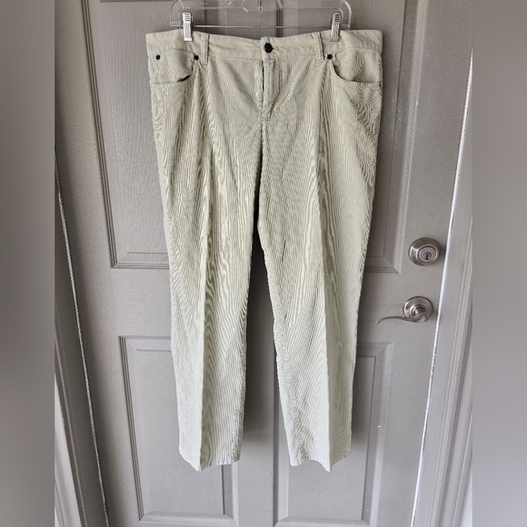 Talbots Courdory Pants Women Size 16 Gray Signature Ankle Retro Casual Logo - Picture 2 of 12